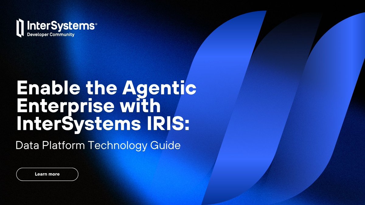 InterSystemsDev's tweet photo. 🤖 Data architecture for the agentic AI era
Agentic AI puts new pressure on legacy data environments. #InterSystemsIRIS helps build a foundation that can support more intensive workloads without adding more complexity.
👉 Read more: https://t.co/eCnK9tq5XK https://t.co/LiuGqdsdg8