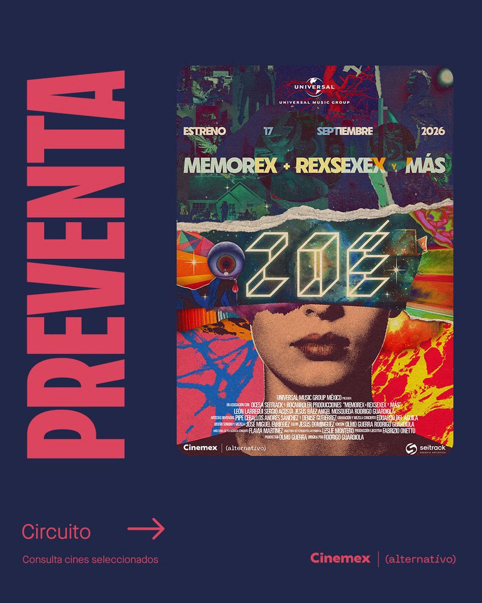 seitrack's tweet photo. La preventa de @zoetheband en @Cinemex ya está disponible. Corre por tus boletos 🎟️ https://t.co/wt6yYZKt9y https://t.co/uqCs0jFO4j