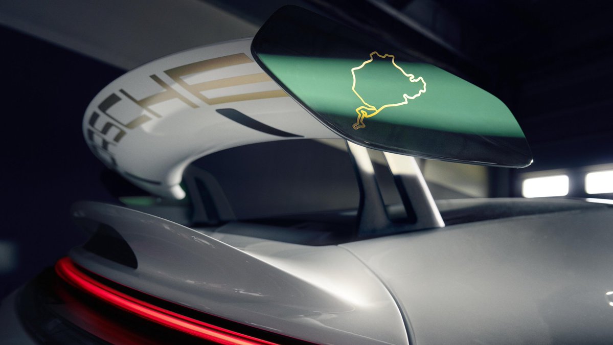 eth_porsche's tweet photo. Straight from the Nürburgring to the road. 🛣️ The 911 GT3 100 Jahre Nürburgring brings the spirit of the Green Hell to the street. https://t.co/V5DfTNNfX2