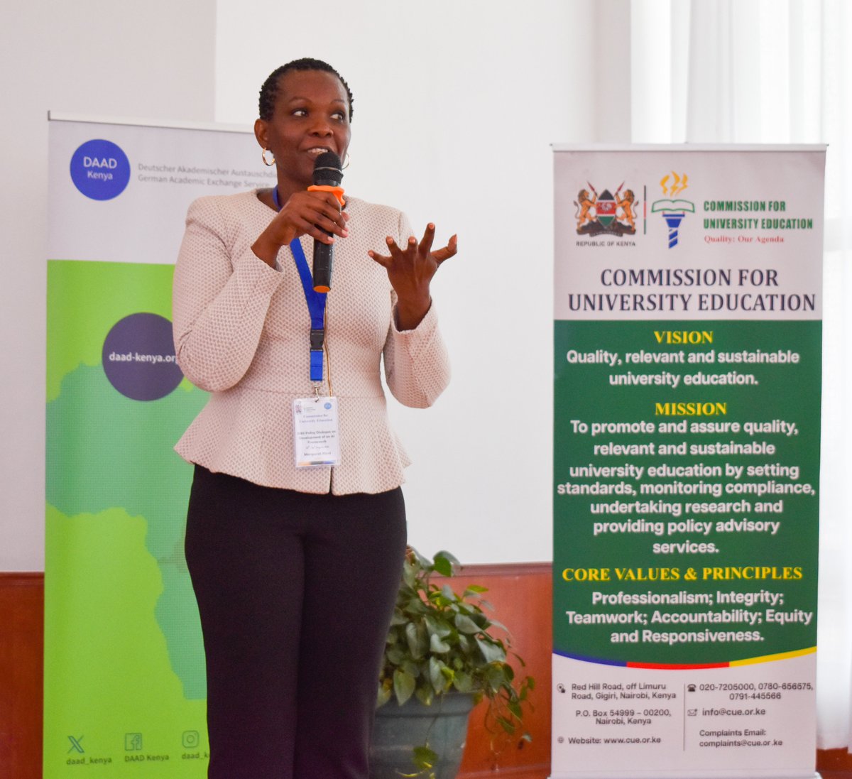 CUE_Kenya's tweet photo. Kenya’s journey towards responsible AI use in higher education has taken another step forward.
The 3-day Policy Dialogue on the Development of an AI Framework for Higher Education concluded with the unveiling of the Draft AI Framework, followed by an engaging Q&amp;A session led https://t.co/0huAEgXvuo