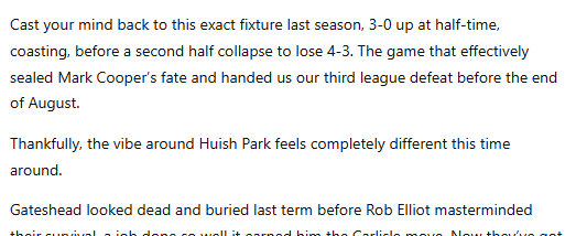 gloverschat's tweet photo. Match thread live for Gateshead at Huish Park!

Time to settle the score after last season’s 4-3 disaster. We’re in much better shape this time, are you expecting all 3 points against Cattermole’s side?

Join the discussion, link in bio #YTFC #WorClub https://t.co/YU4tYVZ1Bb