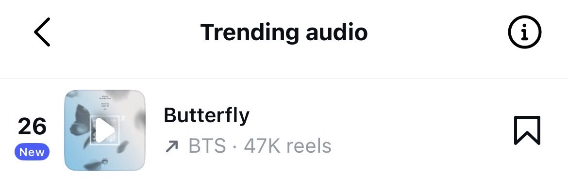 Jaelyn772234's tweet photo. #BTS Butterfly audio is currently trending at #26 on US 🇺🇸 Instagram 💜 https://t.co/djBRB8Jm3t