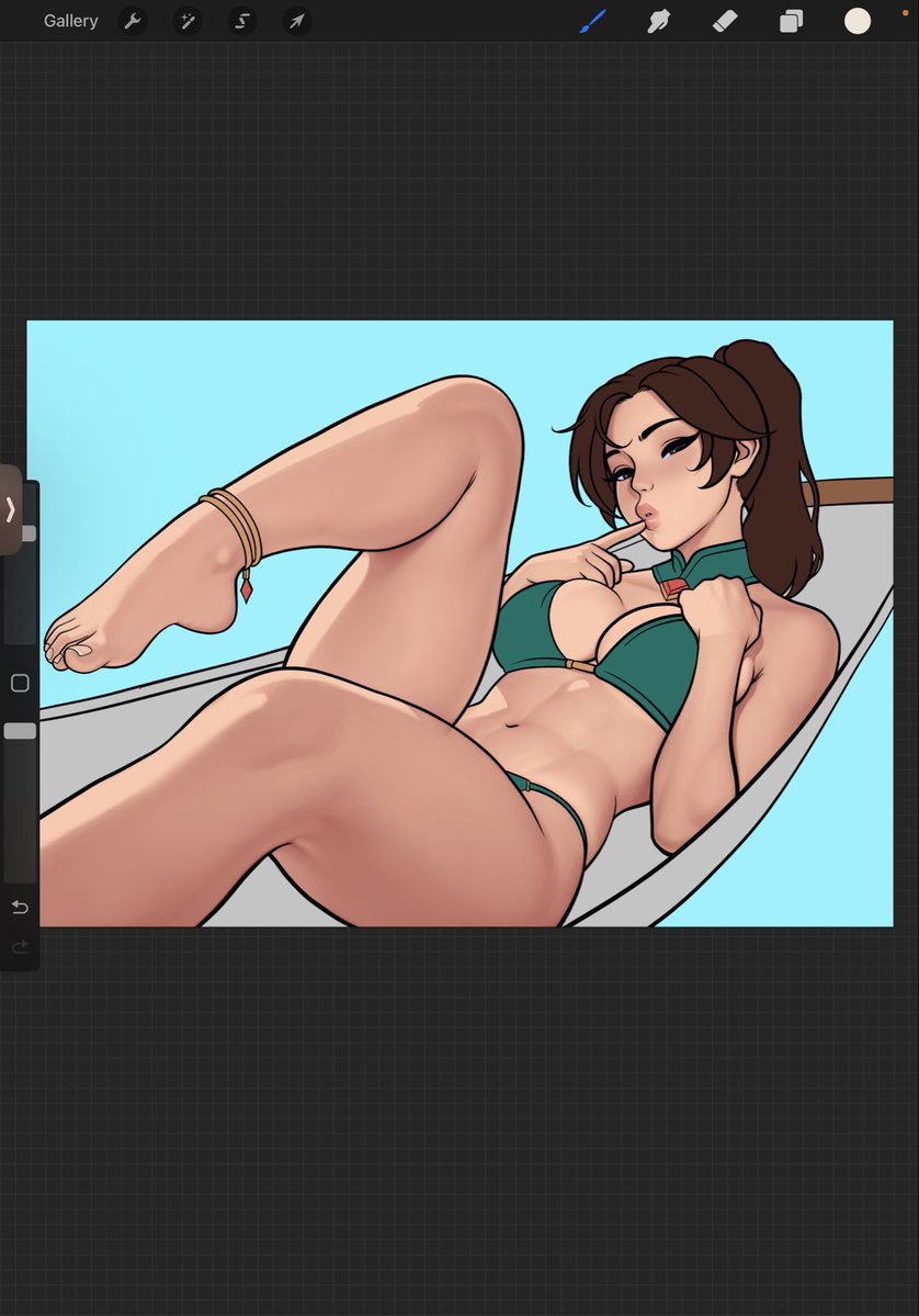 wheredonteat's tweet photo. lara croft comm (wip) https://t.co/BsLIr5uTbq