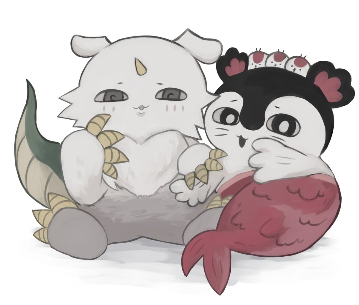 kagero_76042's tweet photo. #ちいかわファンアート 
あのこちゃんとセイレーンちゃん〜
好きなでかい子たち🤍❤️ https://t.co/vOkVpPr0pg
