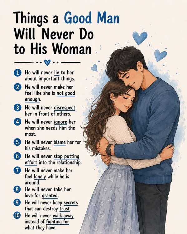 Jack_AI_Tech's tweet photo. Things a good man will never do to his woman.... https://t.co/FhpPwpkQSq