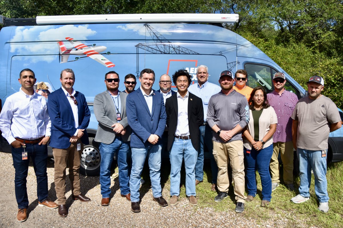 AEPTexas's tweet photo. EL CAMPO - On August 19, the U.S. Department of @Energy @EnergyUnderSec Kyle Haustveit conducted a site visit at the AEP Texas El Campo Service Center following the July 7 closing of AEP Texas' $3.26 billion Energy Dominance Financing (EDF) loan. AEP Texas employees provided Under Secretary Kyle Haustveit a firsthand view of how AEP Texas is leveraging advanced technologies and operational practices to strengthen grid reliability and resiliency. Discussions included transmission investments, drone-enabled inspections, vegetation management and wildfire mitigation, artificial intelligence and machine learning applications, storm response capabilities, and field technology integration. Under Secretary Haustveit also participated in a field demonstration showcasing AEP Texas' Mission Intelligence Team and use of unmanned aerial systems to support transmission operations and infrastructure management. Thank you for the visit, Under Secretary Haustveit! #WeAreAEPTexas #AEPTexas