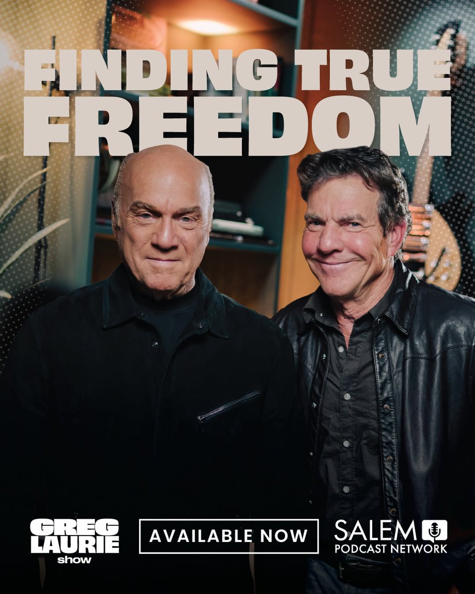 greglaurie's tweet photo. I’ve known Dennis Quaid for a while now, and I always enjoy sitting down with him because he’s willing to talk honestly about where life has taken him.

Dennis has had an incredible career, but his story is about much more than Hollywood. He spent years searching for what was missing, and ultimately found his way back to the Bible and a personal relationship with Jesus.

Listen to this encore episode of “The Greg Laurie Show” now at https://t.co/o79R9fDP96 or wherever you get your podcasts.