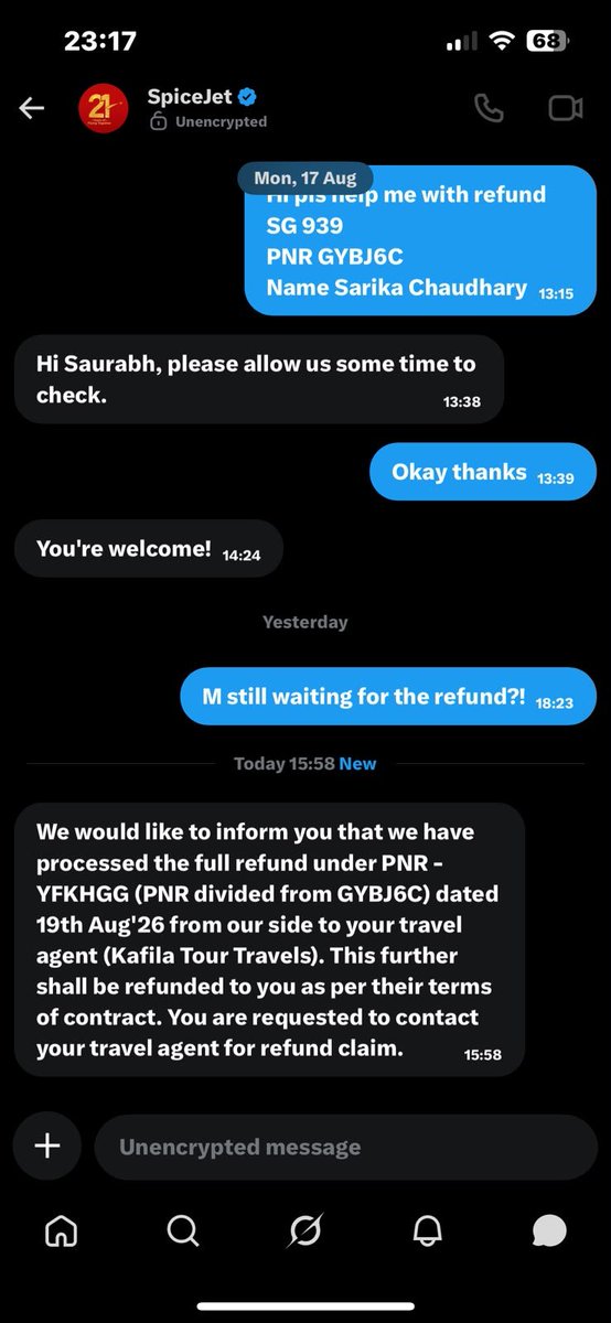 DeepakD42697532's tweet photo. @GoibiboSupport about this screeshot? Are your trying to hold and make profit with this situation?? @flyspicejet  @DGCAIndia https://t.co/Bipdr77nHG