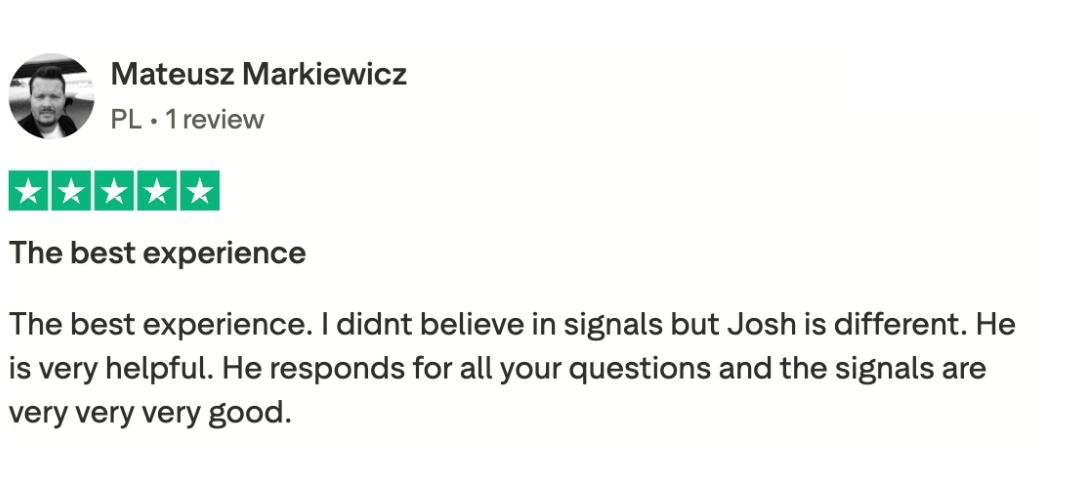 joshfxm1's tweet photo. Another ⭐⭐⭐⭐⭐ review just landed
From "I didn't believe in signals..."
to "Josh is different."
That's the kind of feedback i'm never get tired of reading 🙌
The next success story could be YOURS 🫵
#Fxmarket #ForexProfit #goldtrader #GoldAnalysis #Livepips #Gold #xauusd #eurusd #Nasdaq #Crudeoil #UsdMxn #binance #coinbase #ForexMarket #LCDLFAllStars
#LCDLFMX3