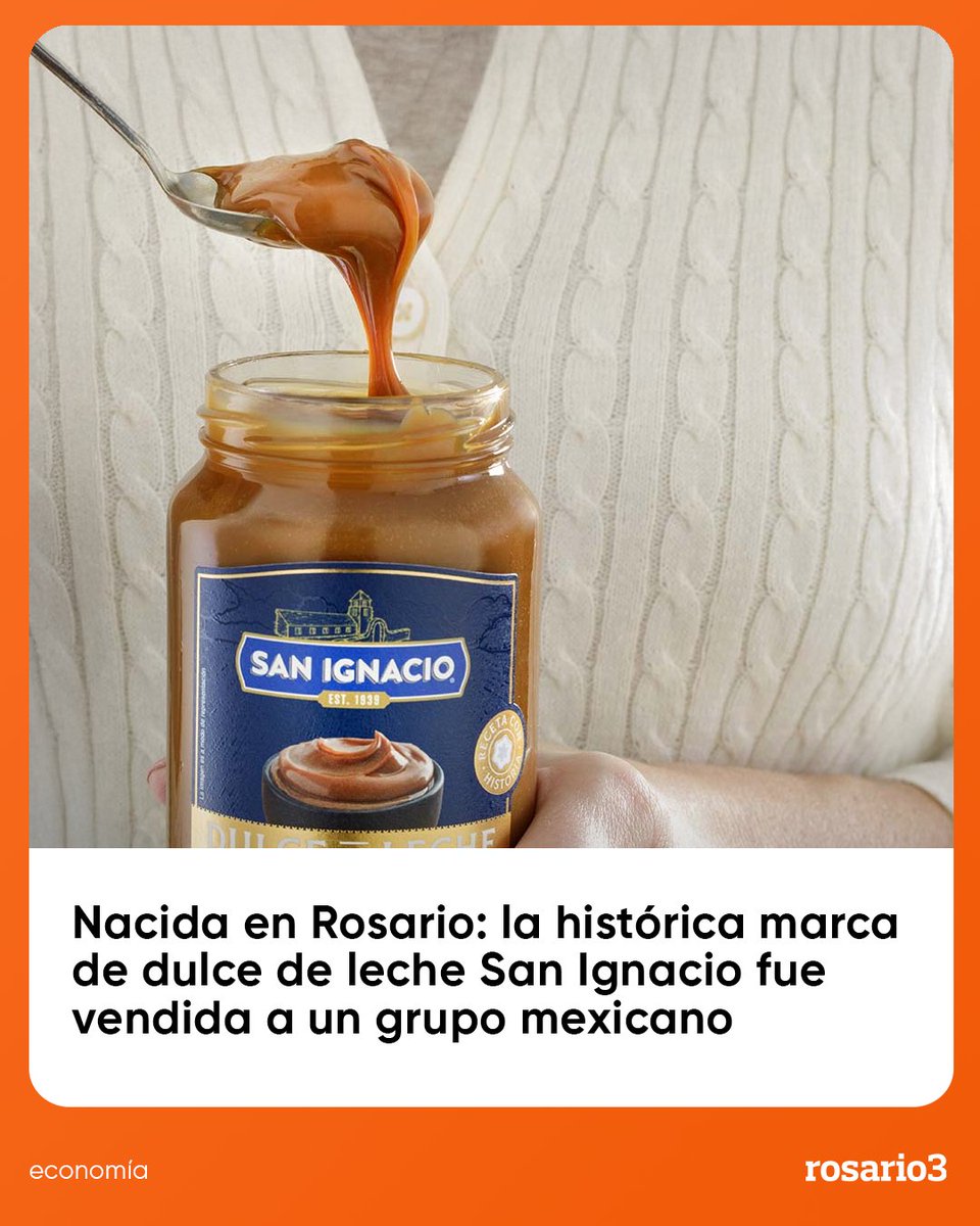 Rosariotres's tweet photo. 🤝 San Ignacio, nacida en Rosario en 1939, fue adquirida por Mexicana de Industrias y Marcas (MIYM). El grupo compró el 100% de la compañía y ya había sumado este año a Lácteos Aurora y Lácteos Karina.

🏭 La empresa trasladó en 1997 su producción de dulce de leche a Sauce Viejo y luego incorporó una planta de quesos en Hipatía. Pese a dejar Rosario, toda su estructura fabril continuó en Santa Fe.

🌎 San Ignacio exporta desde 1978 y se transformó en uno de los grandes referentes argentinos del dulce de leche en el exterior. Su producción también incluye queso azul y llega a numerosos mercados internacionales.

📈 La compra forma parte de la expansión de MIYM en la industria láctea argentina. No trascendió públicamente el monto pagado por la operación.