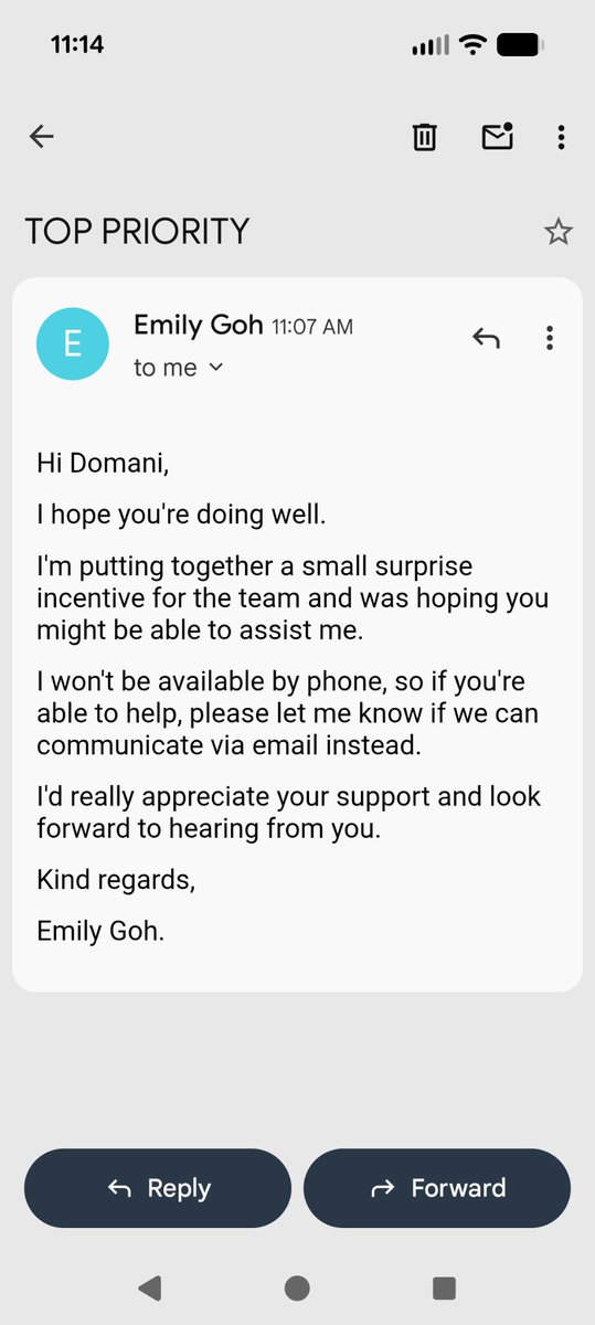 EmilyinBos's tweet photo. Is it weird that scammers are using my name to scam my advisory members? 

Somehow, I’m choosing to take it as a compliment. Apparently, I’ve become important enough to impersonate.

I’ll take the win. 😂

#scamfetish #ScamRecovery https://t.co/u5SVb3Dv4a