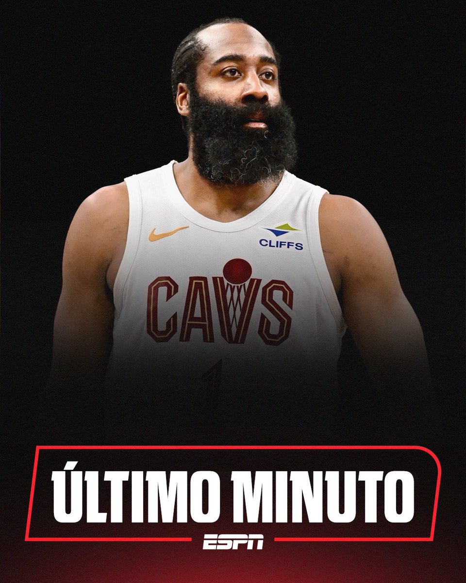ESPN_DO's tweet photo. 🔥 James Harden acordó un nuevo contrato de tres años y 97 millones de dólares para regresar a Cleveland Cavaliers, con una opción de jugador y un incentivo por traspaso, según informaron a ESPN los agentes Mike Silverman, Troy Payne y Brandon Grier de Equity Sports.
#NBAxESPN https://t.co/cCmDU336R5