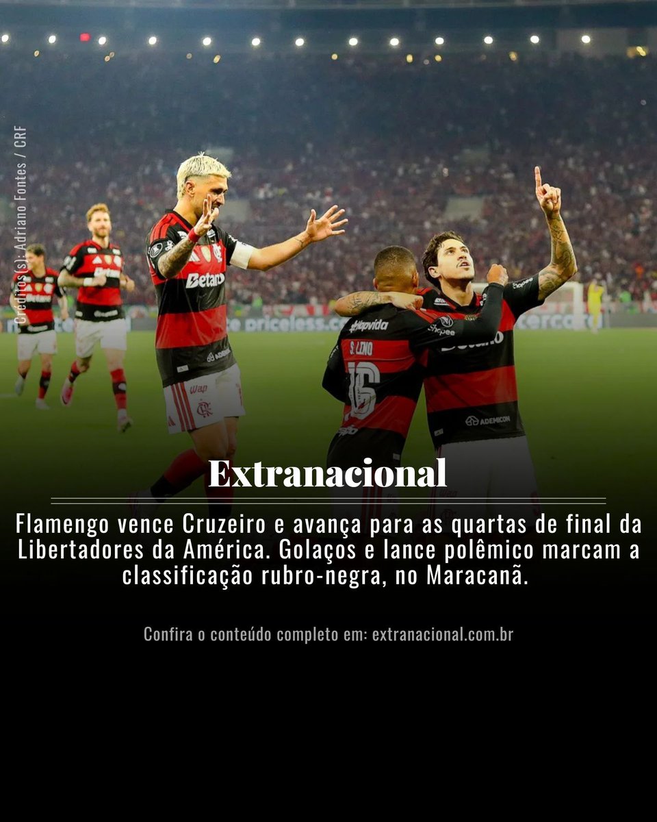 etnesportes's tweet photo. Classificação do Flamengo na Libertadores contra o Cruzeiro teve de tudo no Maracanã.

A íntegra, em Extranacional (@extranacionalbr)

#flamengo #cruzeiro #libertadores https://t.co/l5qKwNTV8w