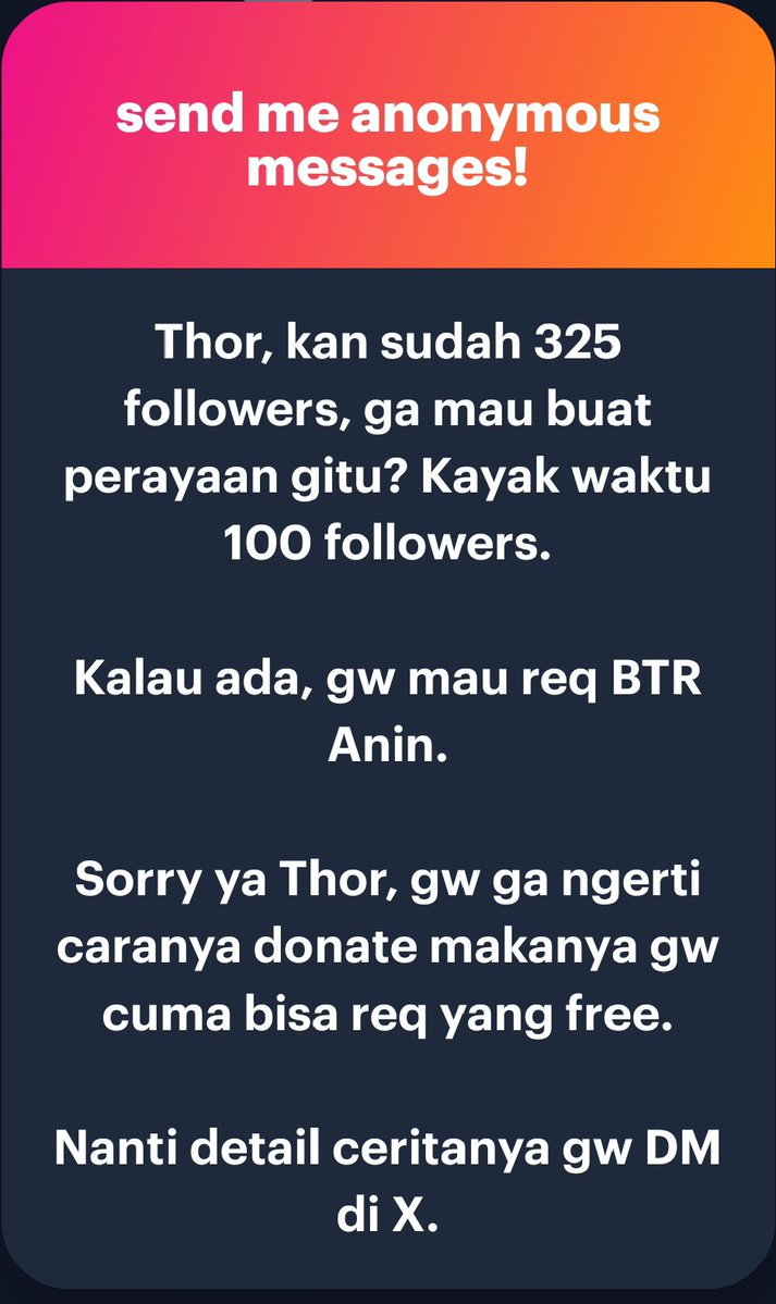 AuthorPoora's tweet photo. Maaf ya, pertama-tama aku enggak tau BTR Anin siapa, kalau bagi enggak bisa donate juga enggak apa apa, kalau spesial followers nya nanti dulu ya, ini aja aku hectic parah Sampai jam segini, itu pun masih ada hutang donate. Yaaa sorry https://t.co/5leIgqimgb