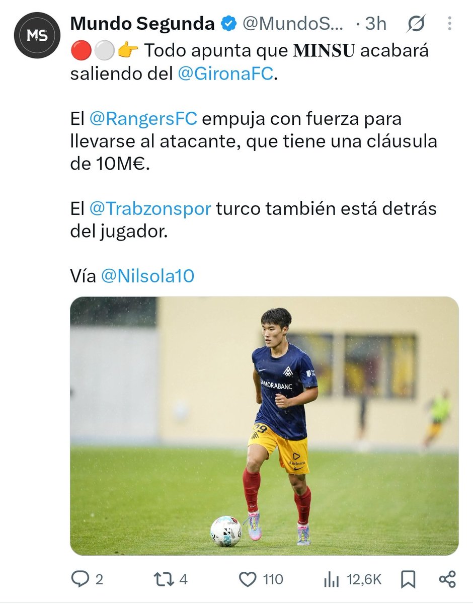 Roloan27's tweet photo. @SERDepValencia @FranGuaitaSER Quizás el Girona no tiene mucha necesidad de vender. Es sencillo, se paga la cláusula y listos https://t.co/StJrx3EZKj
