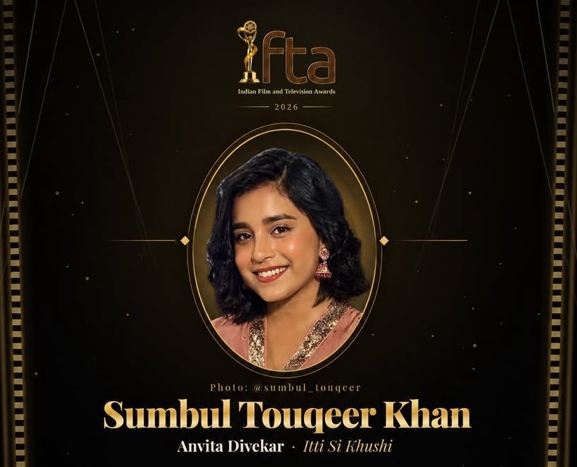 SumbulMyLight's tweet photo. IFTA Awards 2026 - VOTE 🗳️🩷 - Voting opens Aug 30

Most Popular Leading TV Actress 

https://t.co/GNATPW9zQV

#IttiSiKhushi 

#SumbulTouqeerKhan ❤️🧿 https://t.co/iHlsoQGCDE