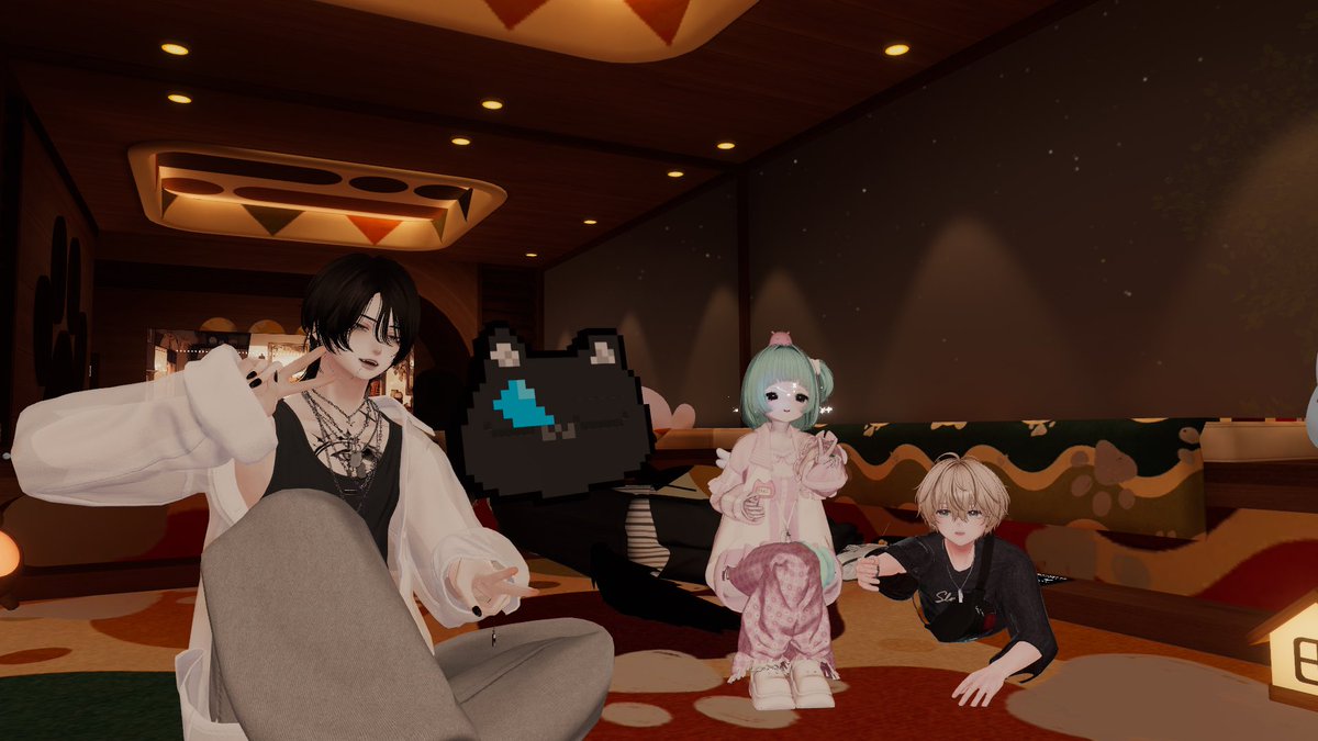 Numb__san's tweet photo. VRCインしたら色んな人に会えた。おもろい人ばっかりで良かったー！おやすみ！ https://t.co/s8STVwLZDj