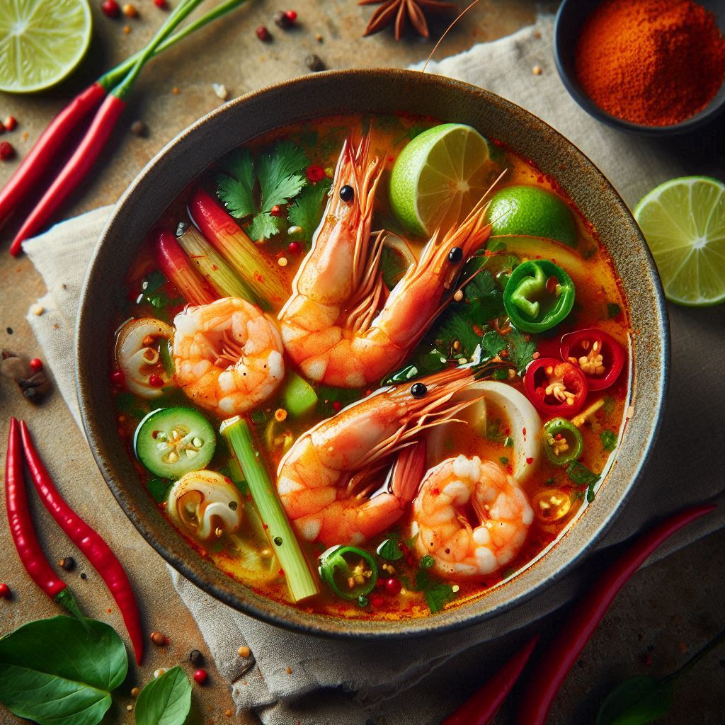 PrakashVicky2's tweet photo. Treat your taste buds to spicy Tom Yum Goong tonight—tangy, aromatic Thai bliss in a bowl!  #ThaiCuisine， https://t.co/5dDBp5ginY