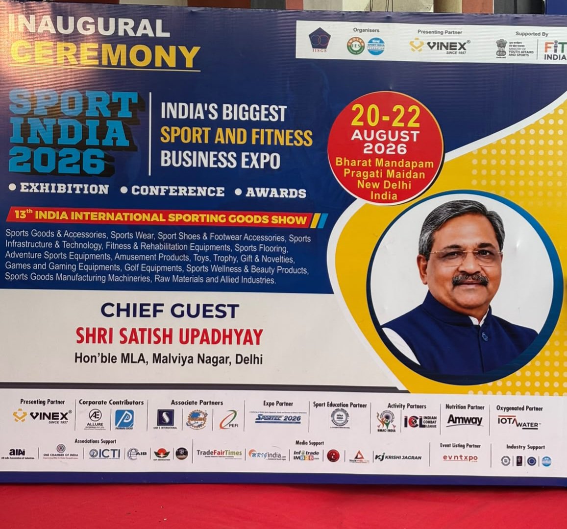 KapilMrig's tweet photo. 🏆 SPORT INDIA EXPO 2026 🇮🇳

Where Sports, Fitness, Innovation &amp; Business come together! 🚀

📍 Bharat Mandapam, New Delhi
📅 20–22 August 2026

 #SportsExpo #FitnessIndia #SportsBusiness #NewDelhi 

@DmMeerut @UPGovt @CMOfficeUP @UP_ODOP @arungovil12 @AmitAgarwalBJP https://t.co/gGSiD3LVeS