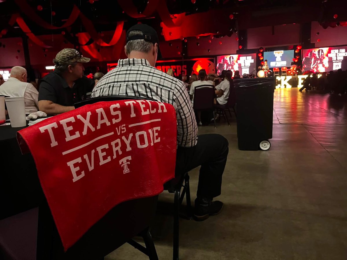 jrileywx's tweet photo. The 2026 Texas Tech Kickoff Luncheon is underway! Excited to hear that the student section is officially being renamed ‘The Jones Student Section’ at Galaxy Stadium! #WreckEmTech #GunsUp
📸: @CollieronTV https://t.co/0340lO396J
