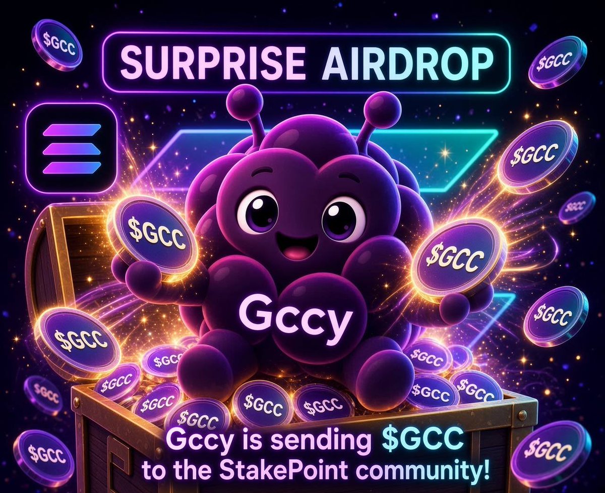 globla_comm's tweet photo. 🚨 SURPRISE AIRDROP ALERT 🚨
Official Collaboration: Gccy × StakePoint 💜

Gccy is sending free $GCC to the entire StakePoint community!

How to claim:
1️⃣ Like this post
2️⃣ Follow @globla_comm
3️⃣ Drop your Solana wallet in the comments

We will send the $GCC within a maximum of 1 week ⏳

Huge thanks to @StakePointApp for this amazing collaboration! 🔥

Best DeFi toolkit on Solana + strongest community = pure magic 🚀

$GCC

#Solana #Airdrop #StakePoint
