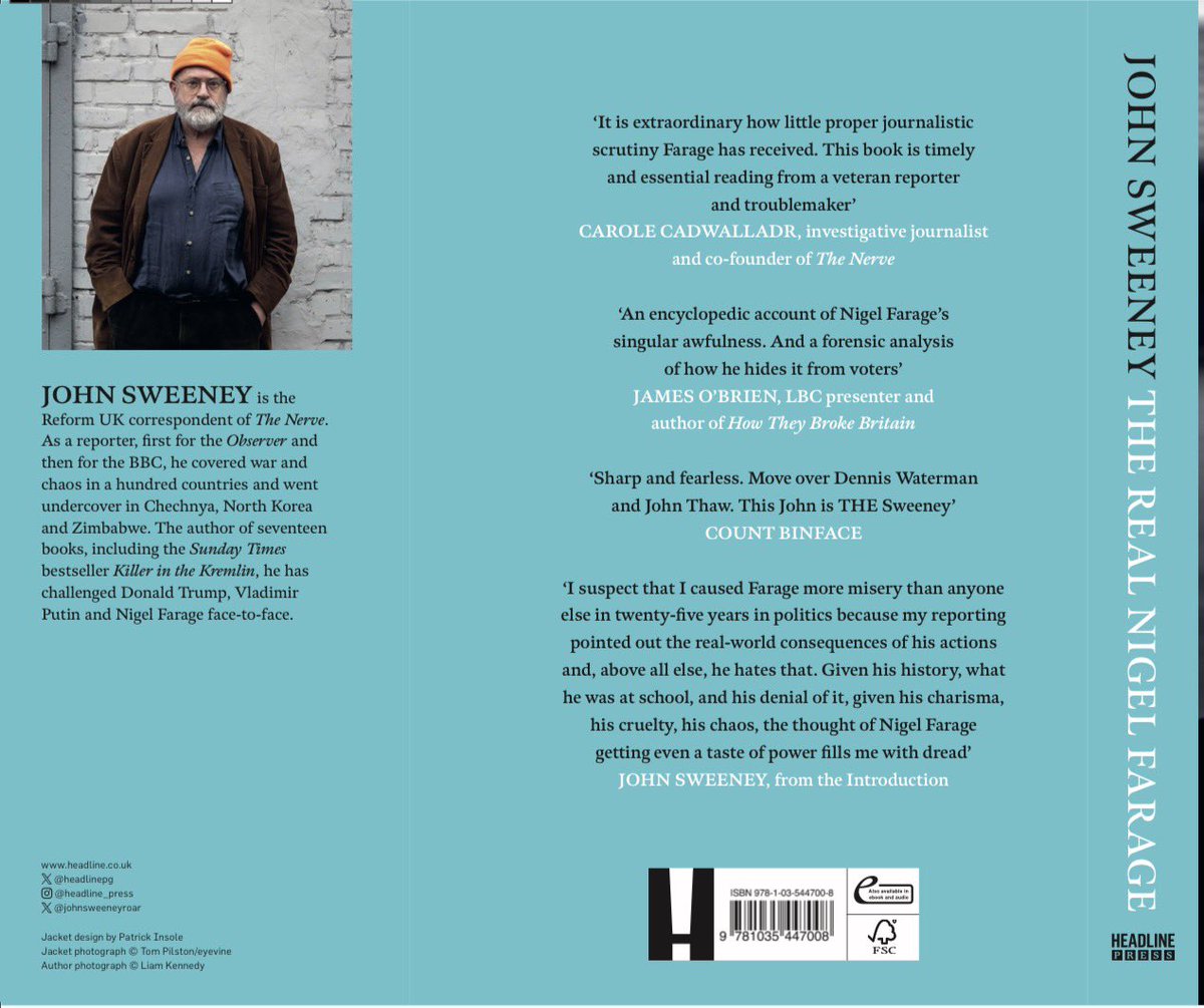 johnsweeneyroar's tweet photo. The Real Nigel Farage, published by @headlinepg on September 10. 

You can’t say you haven’t been warned. 

@Nigel_Farage won’t like it.

But @campbellclaret, @mrjamesob, @carolecadwalla and @CountBinface do. 

Pre-order here 
https://t.co/woWIk6OZdL

Tinkerty-Tonk! https://t.co/f5mLYFoBtf