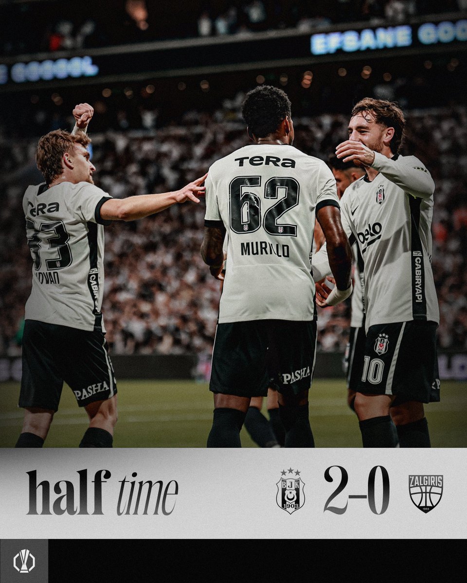 BesiktasEnglish's tweet photo. Two-goal lead at half! 🦅

#BJKvKZ | 2-0 | HT https://t.co/AYpW6MJUnr