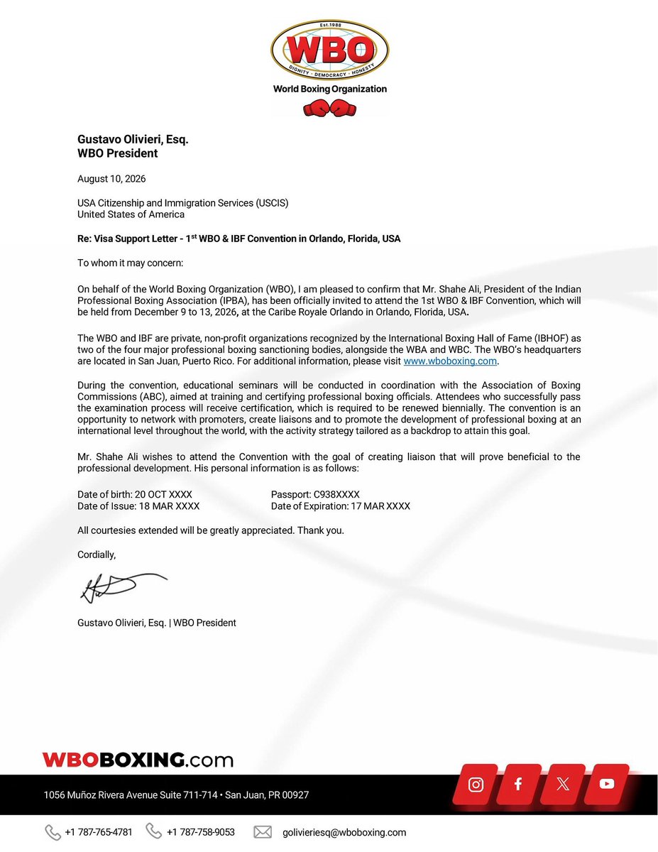 IPBABoxing's tweet photo. We extend our sincere appreciation to Mr. President, Gustavo Olivieri, Esq., for the invitation to be part of this landmark occasion.

𝗧𝘄𝗼 𝗢𝗿𝗴𝗮𝗻𝗶𝘇𝗮𝘁𝗶𝗼𝗻𝘀. 𝗢𝗻𝗲 𝗛𝗶𝘀𝘁𝗼𝗿𝗶𝗰 𝗖𝗼𝗻𝘃𝗲𝗻𝘁𝗶𝗼𝗻.

𝐖𝐁𝐎 / 𝐈𝐁𝐅 𝐔𝐍𝟏𝐅𝐈𝐄𝐃 𝐂𝐎𝐍𝐕𝐄𝐍𝐓𝐈𝐎𝐍 𝟐𝟎𝟐𝟔 https://t.co/QsSR6G4yY9