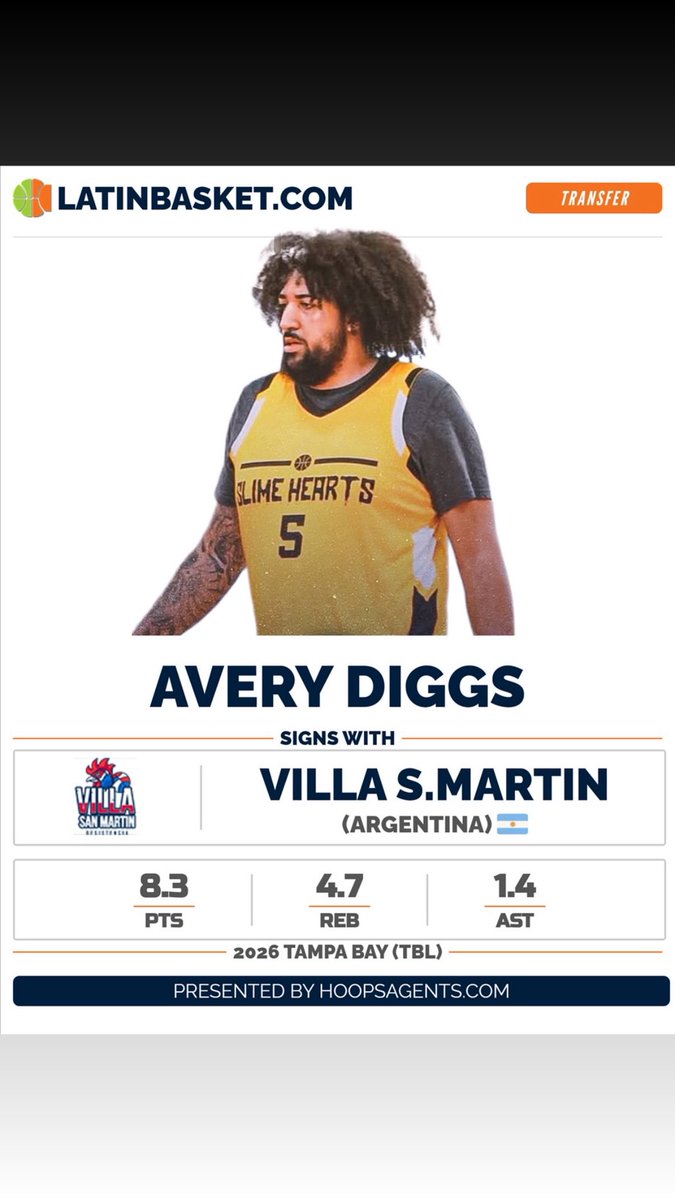 TBLproleague's tweet photo. ❤️ seeing our guys prosper around the 🌎 like @averydiggs of @thetampabaytitans who is on his way to Argentina 🇦🇷‼️

Who’s next?

The combine season is upon us &amp; starts Sept 5 in South Bend IN a great location for people from WI, IL, IN, MI &amp; OH

https://t.co/sPbD91SFRb

🇺🇸🏀🇨🇦 https://t.co/RWttSVeyYC
