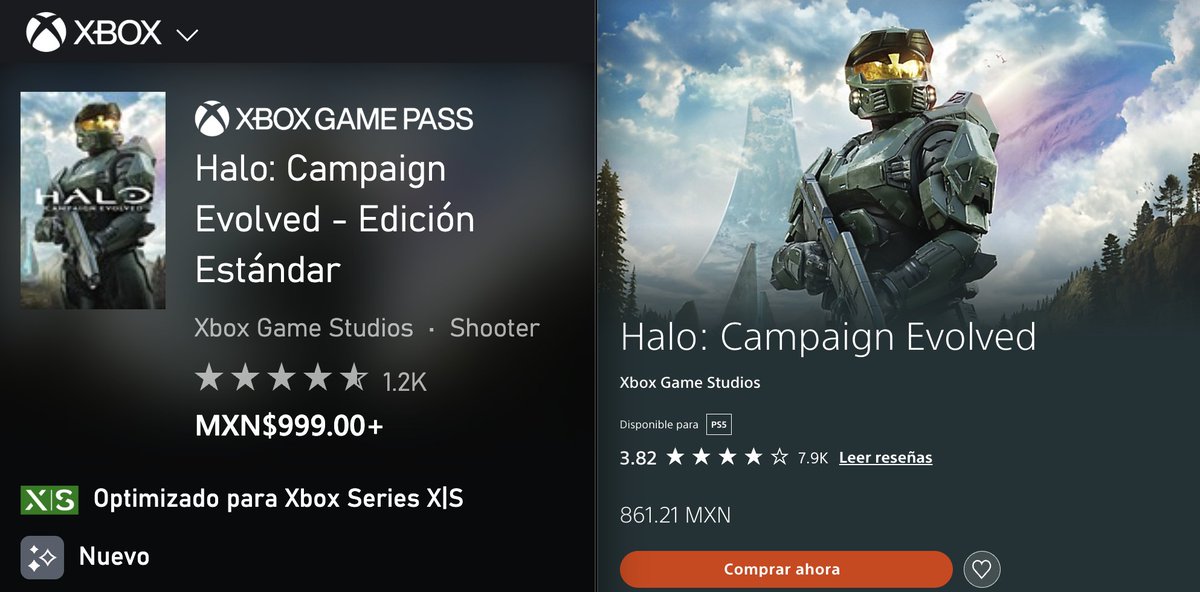 patog7's tweet photo. Ahora que PlayStation tiene sus precios en pesos MXN, hasta los juegos de XBOX están más baratos en PlayStation! https://t.co/pgqFWMUnWg
