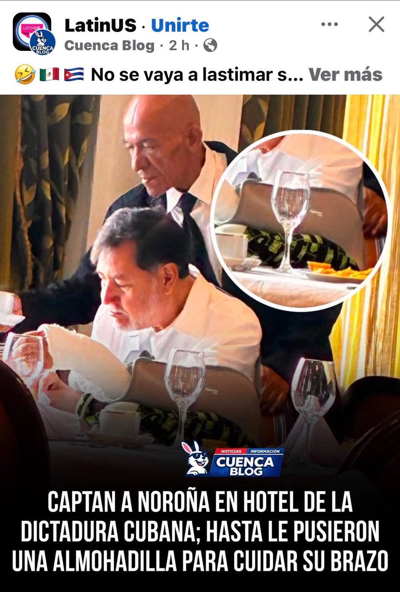 AmigoIrvin's tweet photo. La #dictadura #cubana cuida de la #mano y #alimentacionsaludable del #Camarada Gerardo Fernández Noroña (@fernandeznorona ) https://t.co/U4dHb0MACl