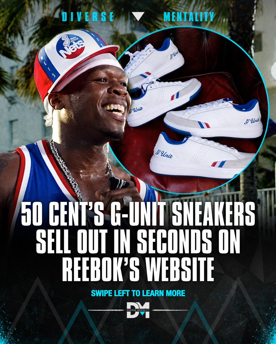 50cent's tweet photo. 2 hours not bad 👀 SOLD OUT on Reebok’s website! 👏👏👏 https://t.co/aC9mYMDKa4 https://t.co/RnysK9ceBR