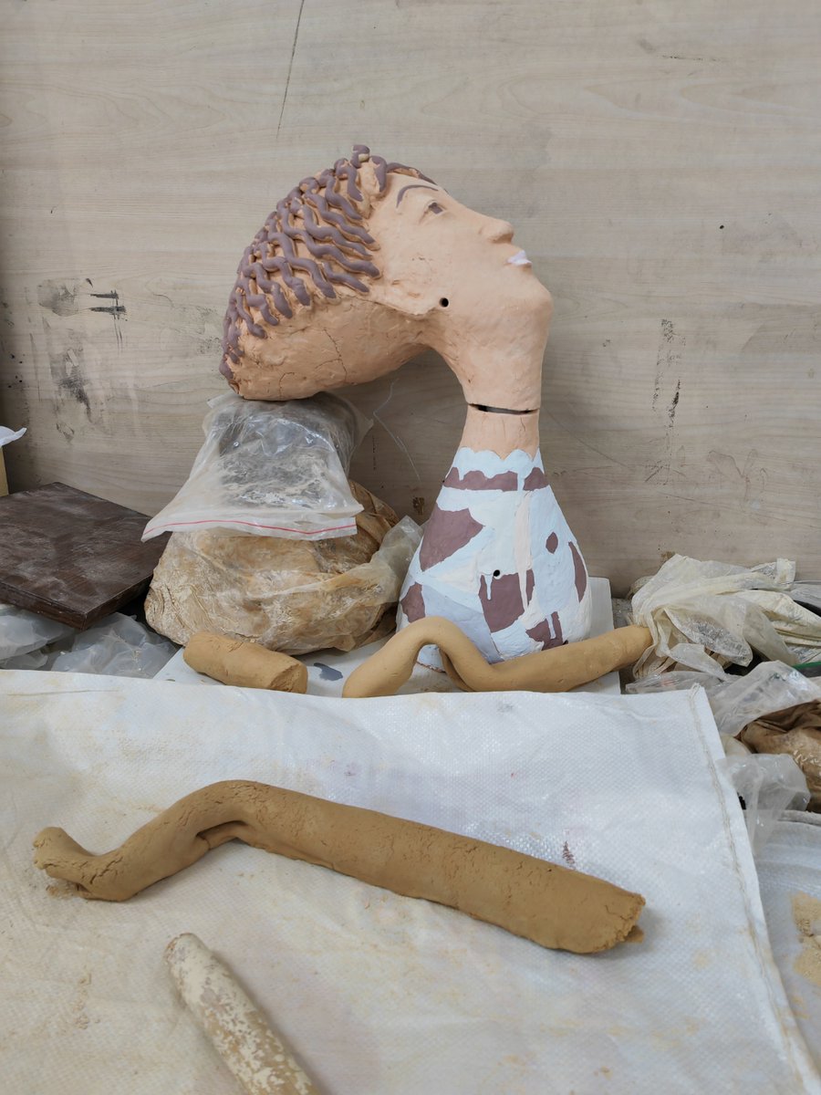 carla_barrow's tweet photo. Spent the afternoon getting lost in tactile sculpture workshops—watching clay come alive under hands Pure magic. Art doesn’t just live on walls, it lives in every messy, intentional moment. https://t.co/kv9mxVj0gC
