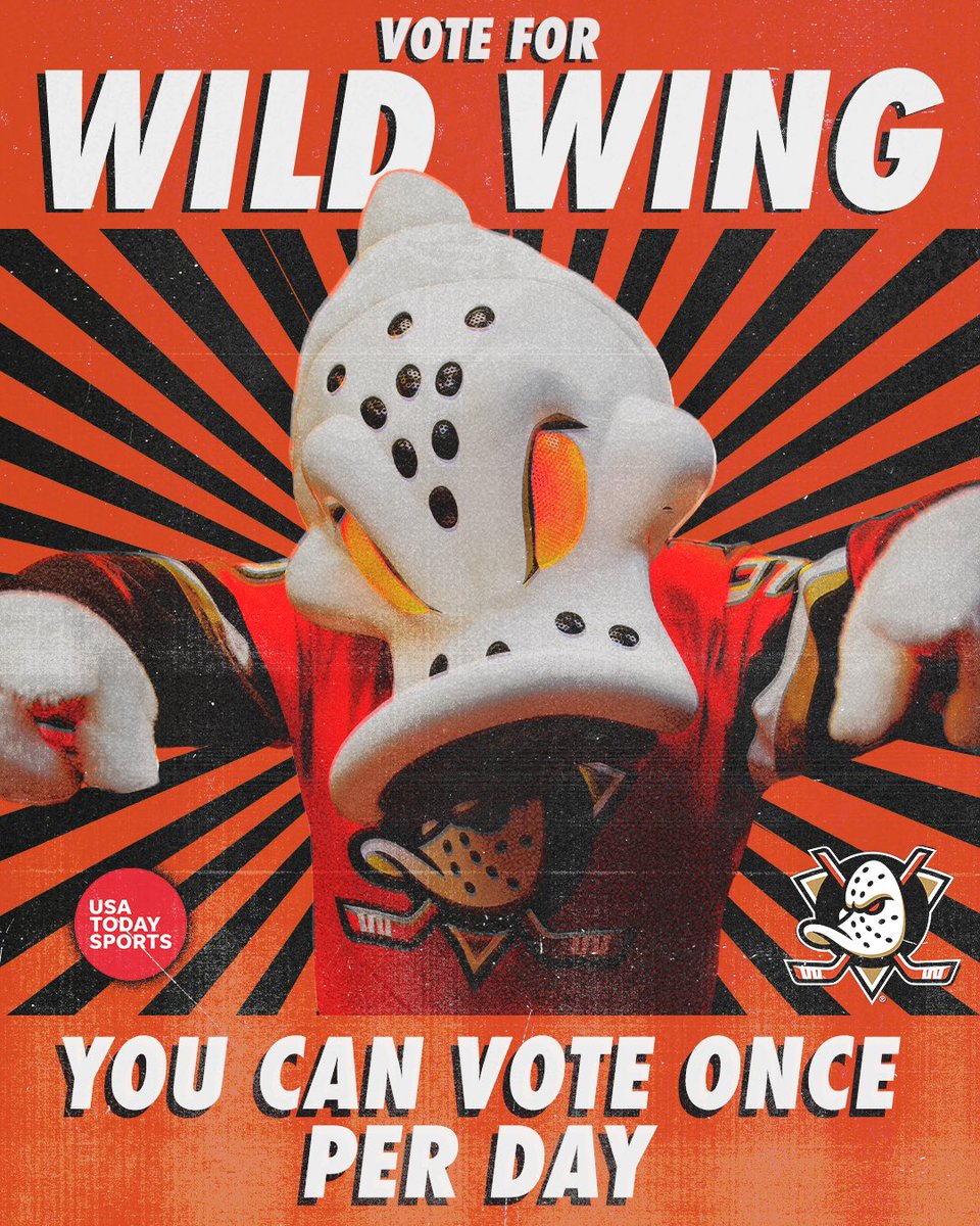 WildWingANA's tweet photo. to my best friends:

I WAS NOMINATED FOR BEST MASCOT IN THE NHL BY USA TODAY!

🫵 but I can only win if you vote for me and spread the word 🫵

YOU CAN VOTE EVERY DAY!

VOTE: https://t.co/og0J6aQvvu 

i love you https://t.co/y1ALwGTojw