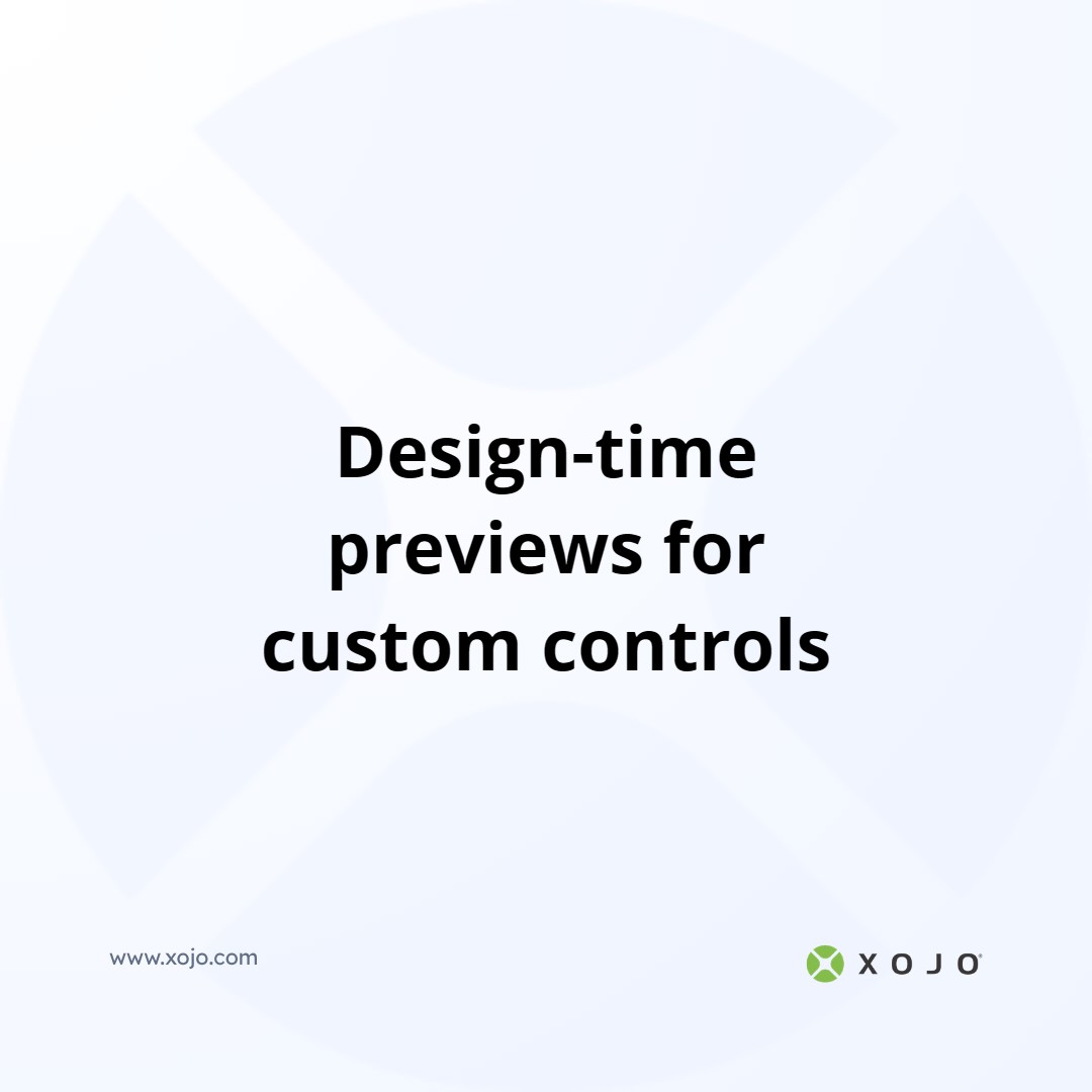 xojo's tweet photo. Custom controls should not look like empty placeholders in the Layout Editor. With DrawControlInLayoutEditor, you can draw a design-time preview so your control is easier to position and configure before running the app.
https://t.co/AWbgdihtSp
#XojoDevelopment #CustomControls #UIDesign