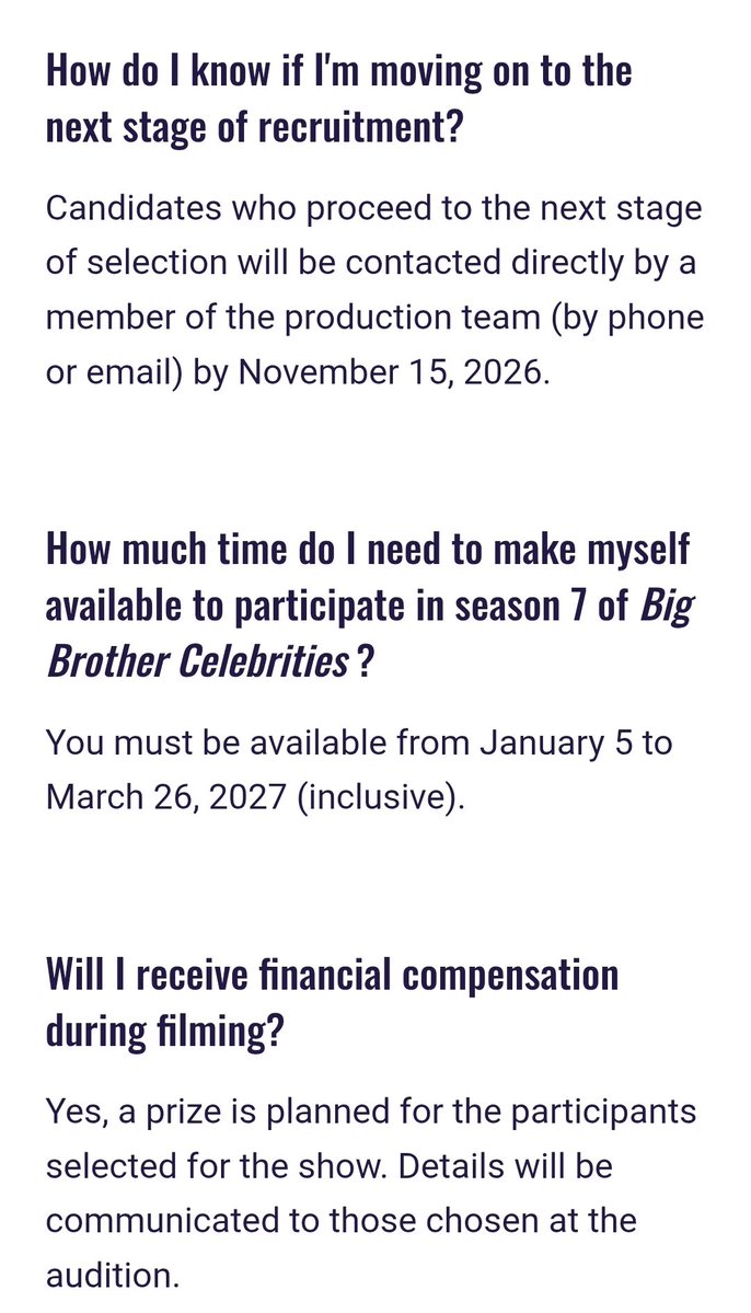 BigBrotherMaple's tweet photo. Big Brother Célébrités (Quebec), the French-Canadian version of BB, will be back for a 7th season next winter.
Filming is scheduled from Jan 5th to March 26th, 2027, which means Big Brother Canada will probably not start until April 2027 at the earliest.
#BB28 #BBCAN https://t.co/vc52awkPvr