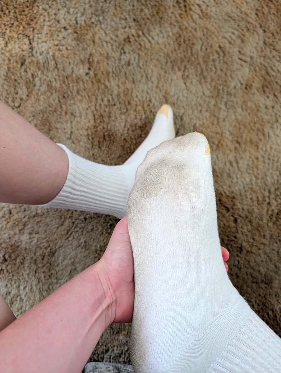 FinDomCop95's tweet photo. Couple more days in these before they get shipped out, but the smell is already pretty bad 🤣🧦🤑

Get in my DMs, loser. https://t.co/CpTxuDSj8x