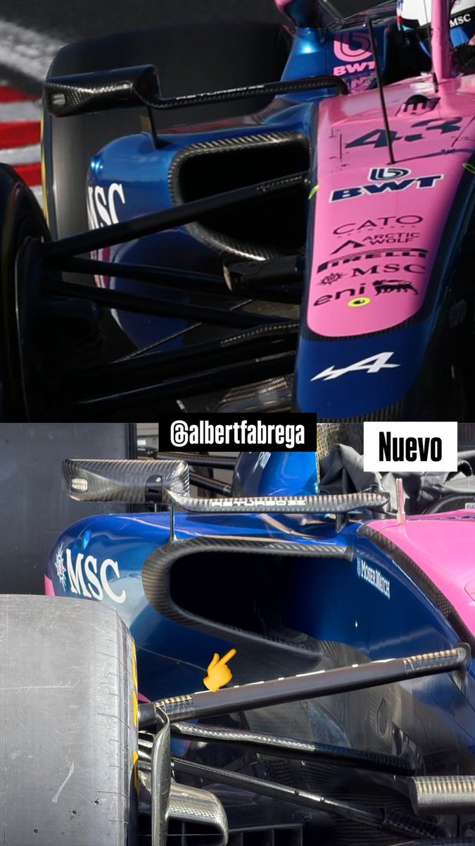 AlbertFabrega's tweet photo. Comparativas de algunas de las novedades de Alpine #f1 https://t.co/itRW1FMJ18