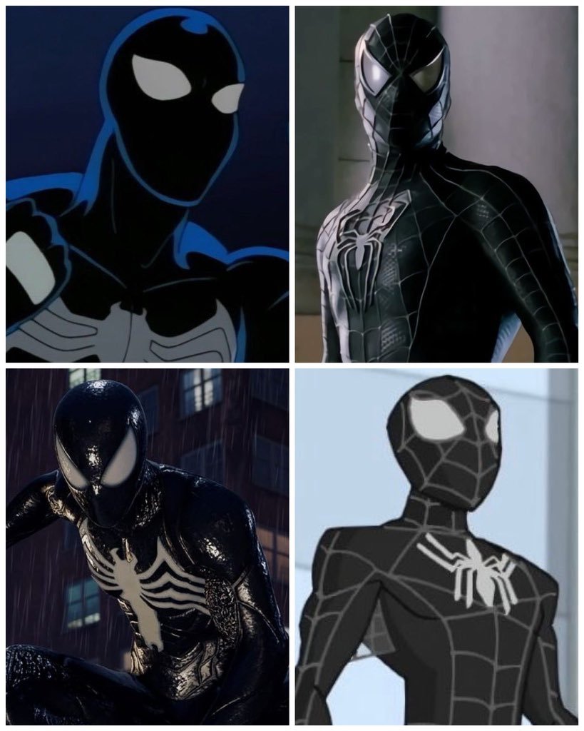 Symbiotized's tweet photo. Which version of Symbiote Spider-Man is winning in this fight? https://t.co/8BIyf0oWkO