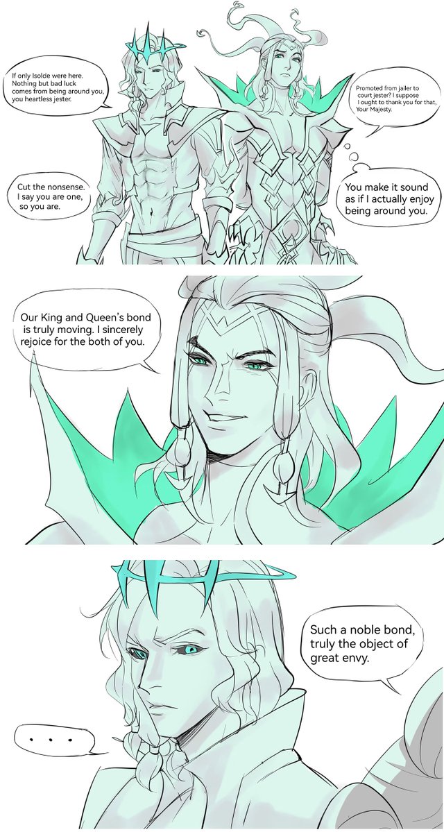3wyvt's tweet photo. Thresh once described Senna with these words: “She is my favorite, after all.”

This is another older drawing of mine. My apologies for the wonky anatomy.

#LeagueOfLegends 
#LeagueOfLegendsFanArt 
#Thresh #Senna #Viego https://t.co/ZoXOBItmAr