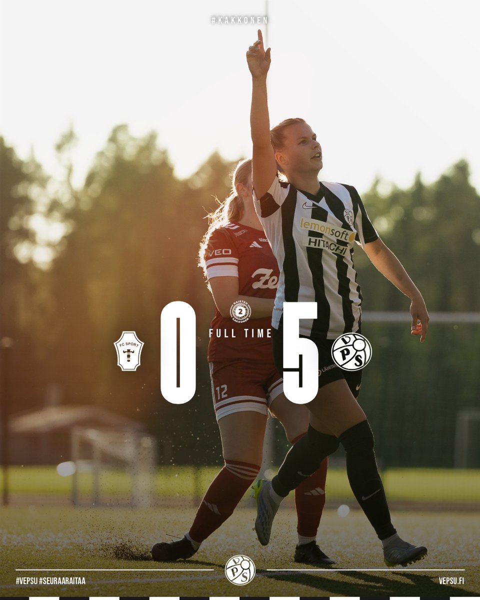 VPS1924's tweet photo. Kohti nousua - tällä kertaa kolme pinnaa derbystä! 💪

🇸🇪 Mot uppflyttning – den här gången tre poäng från derbyt! 💪

⚽ Rajala A 32'
⚽ Wik A 50' 60'
⚽ Männikkö 52'
⚽ Widjeskog 90+3'

#seuraaraitaa #vepsu #vaasa #vasa #kakkonen #lemonsoftstadion https://t.co/xEc8vtYxET