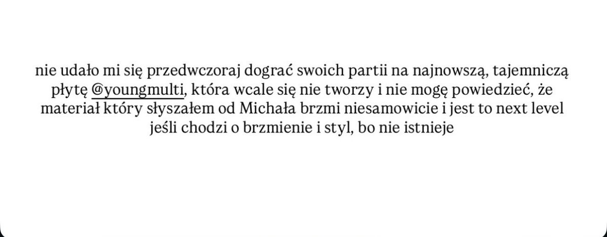 blyskflesza's tweet photo. okej bedi, rozumiemy że michał NIE robi płyty i się na nią NIE dograłeś https://t.co/rtpgCG4B8F