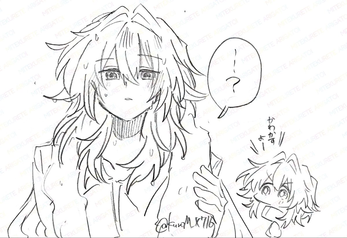 KuroM_X716's tweet photo. 長夜月さん落書き https://t.co/gPwKnl7Iyb