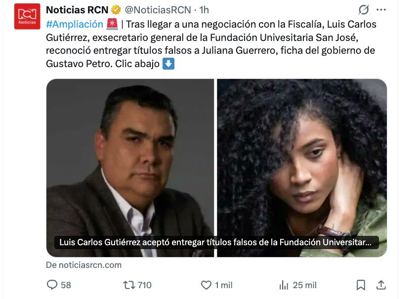 MariaFdaCabal's tweet photo. ¿Bueno Petro y ahora qué tendrá para decir? Su "amiguita" está enredada. https://t.co/Jb3pc5beX2