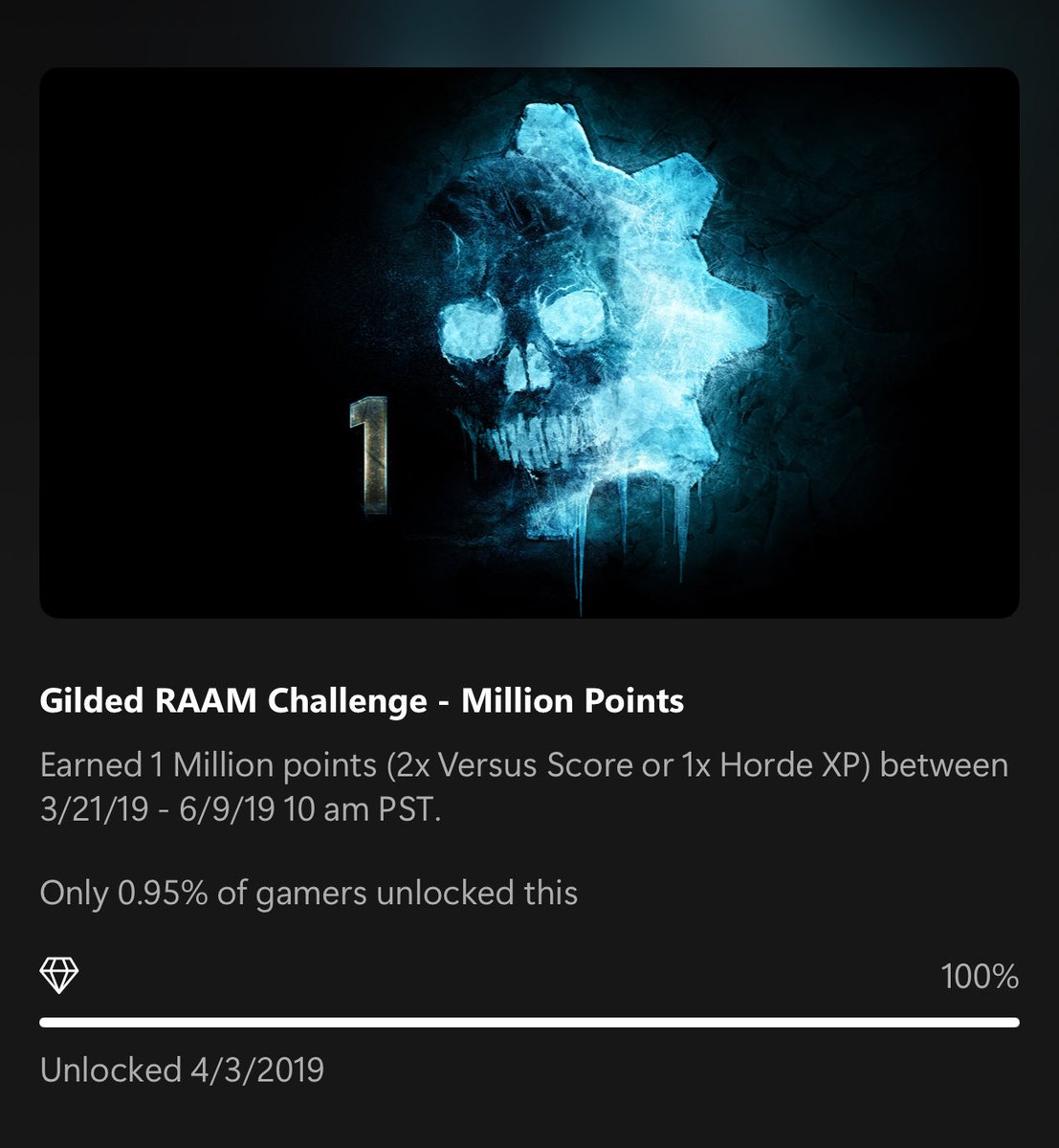 restfy_'s tweet photo. @PatrickMaka My friend unlocked it. I never knew it was an achievement you could unlock. Now we need a badge for anyone who unlocked any of these achievements in Gears of War 4. https://t.co/PCRteIoHDR