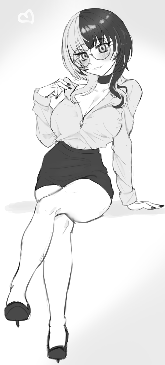 KuroAfterDark_'s tweet photo. office lady shiori https://t.co/xUKlB49GBc