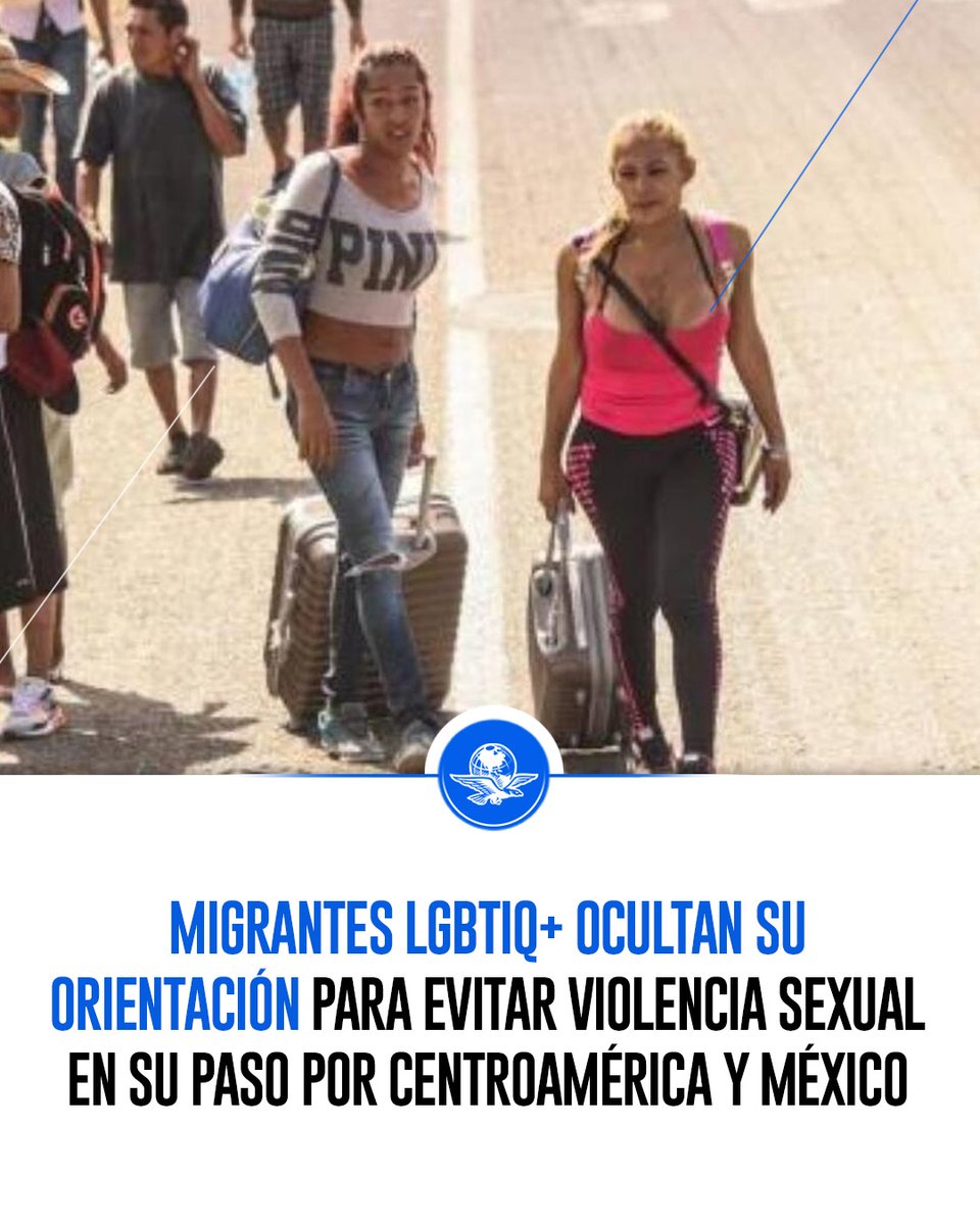El_Universal_Mx's tweet photo. 🔴🏳️‍⚧️Migrantes de la comunidad LGBTIQ+ ocultan su orientación sexual para protegerse de la violencia sexual y de género durante su tránsito por Centroamérica y México, revela un informe del Instituto para las Mujeres en la Migración (IMUMI).

De acuerdo con el documento, también enfrentan amenazas de grupos criminales como la Mara Salvatrucha y Barrio 18.

https://t.co/ewKYqxW5ID