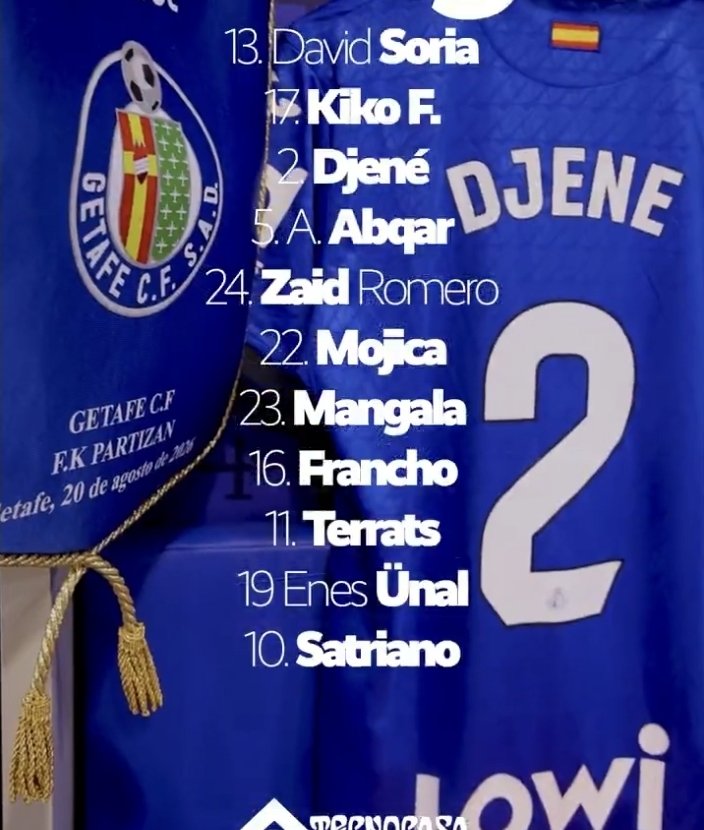 enlineadegol's tweet photo. El zaragozano Francho Serrano, titular con el Getafe para recibir al Partizan 🇷🇸  en la ida de los play-offs de la Conference League.

#UECL

📸 @GetafeCF https://t.co/c7UChqq97r