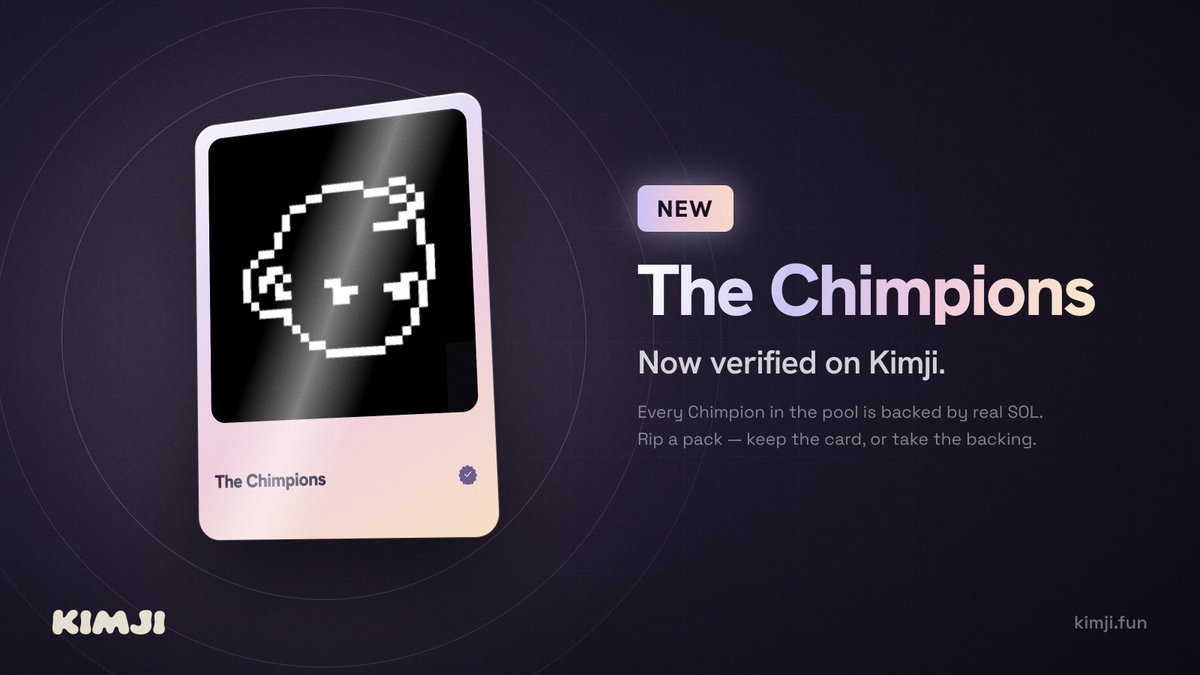 Kimji_fun's tweet photo. The Chimpions are now verified on Kimji. 🥡

Own one? Put it to work.

Want one? Rip for it. https://t.co/a8bm8QRldU