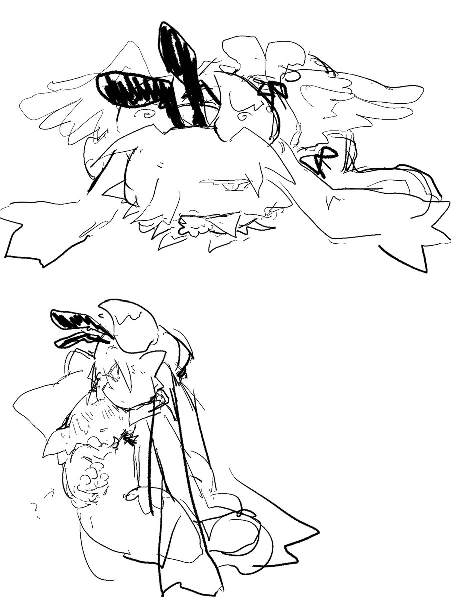 kabochamen__'s tweet photo. ちゃんと描こうと思って数日前から練ってたんですが、構図ムズすぎて何描いてるかわかんなくなったので供養とさせてください https://t.co/gIuRQFlUaO